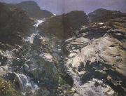John Singer Sargent, Glacier Streams-The Simplon (mk18)